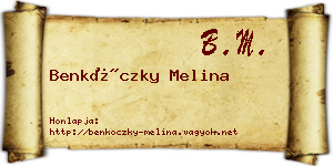Benkóczky Melina névjegykártya